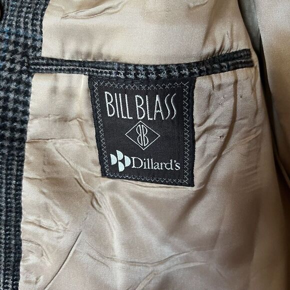 BILL BLASS 100% Camel Hair Men’s Blazer 42R Gray Jacket EUC Dillard’s Plaid Soft - Picture 10 of 16